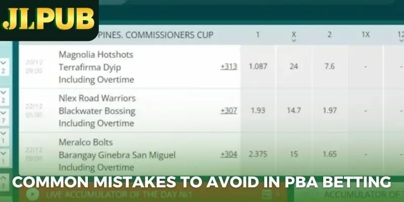 Common mistakes to avoid in PBA betting