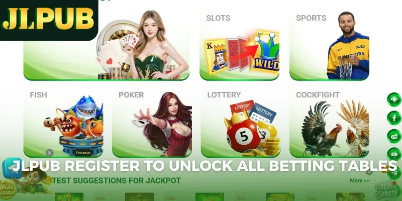 JLPUB Register to unlock all betting tables
