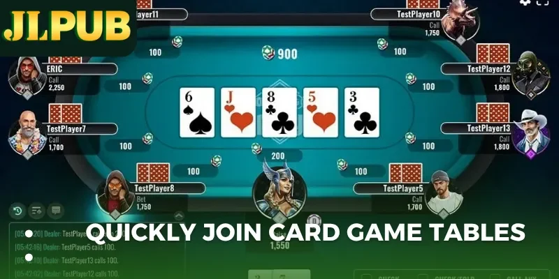 Quickly join card game tables