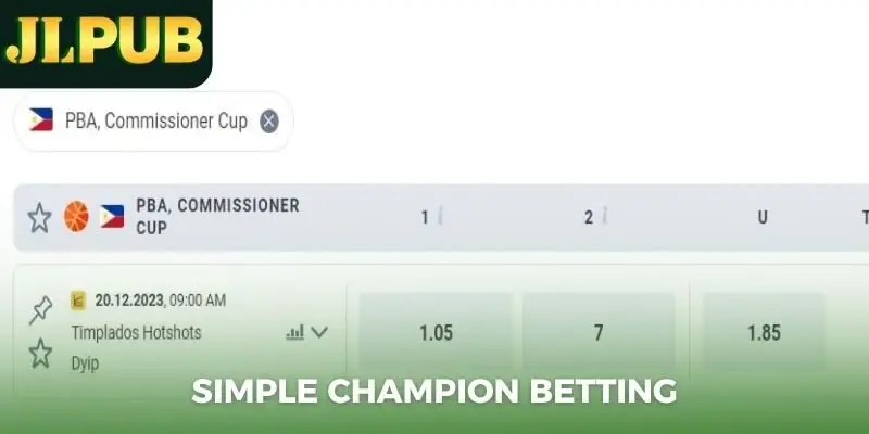Simple champion betting